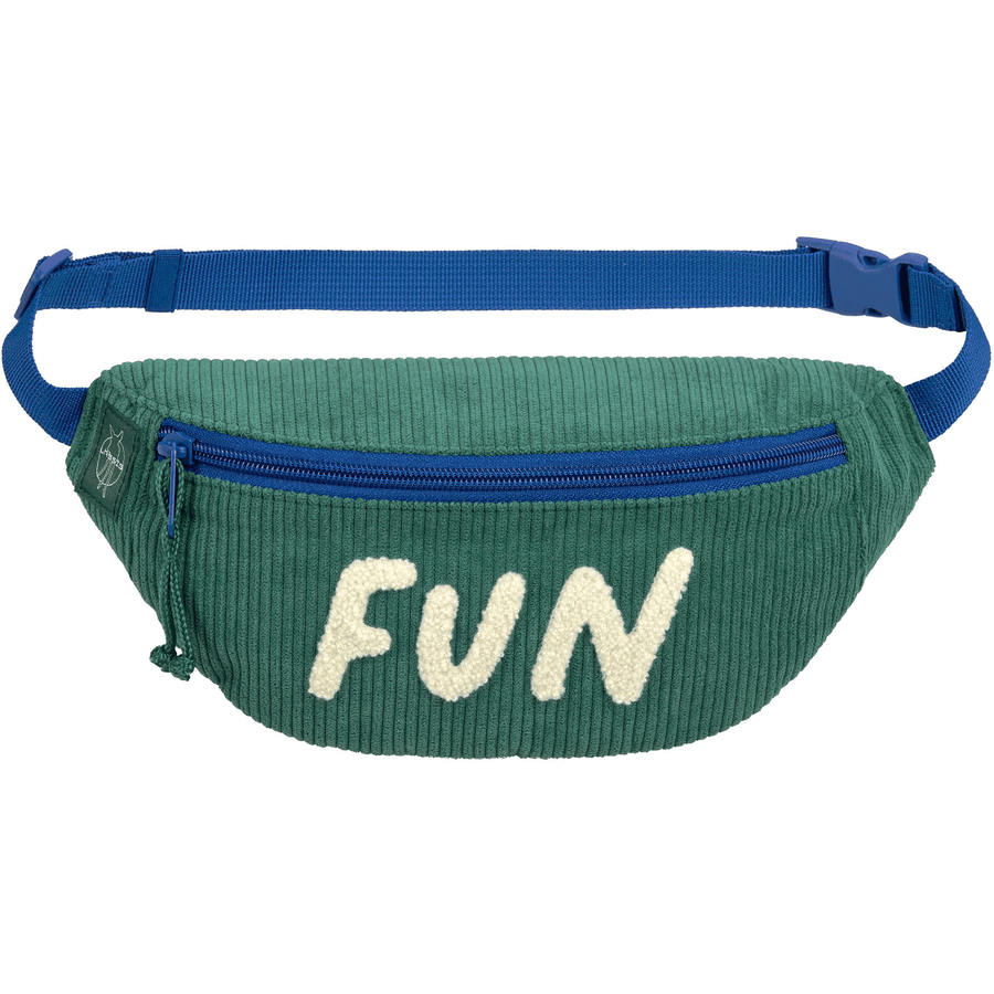 LÄSSIG Mini bum bag Cord Little Gang - sjov, grøn