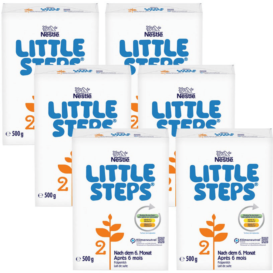 Nestlé Folgemilch 2 LITTLE STEPS 6x 500g nach dem 6. Monat