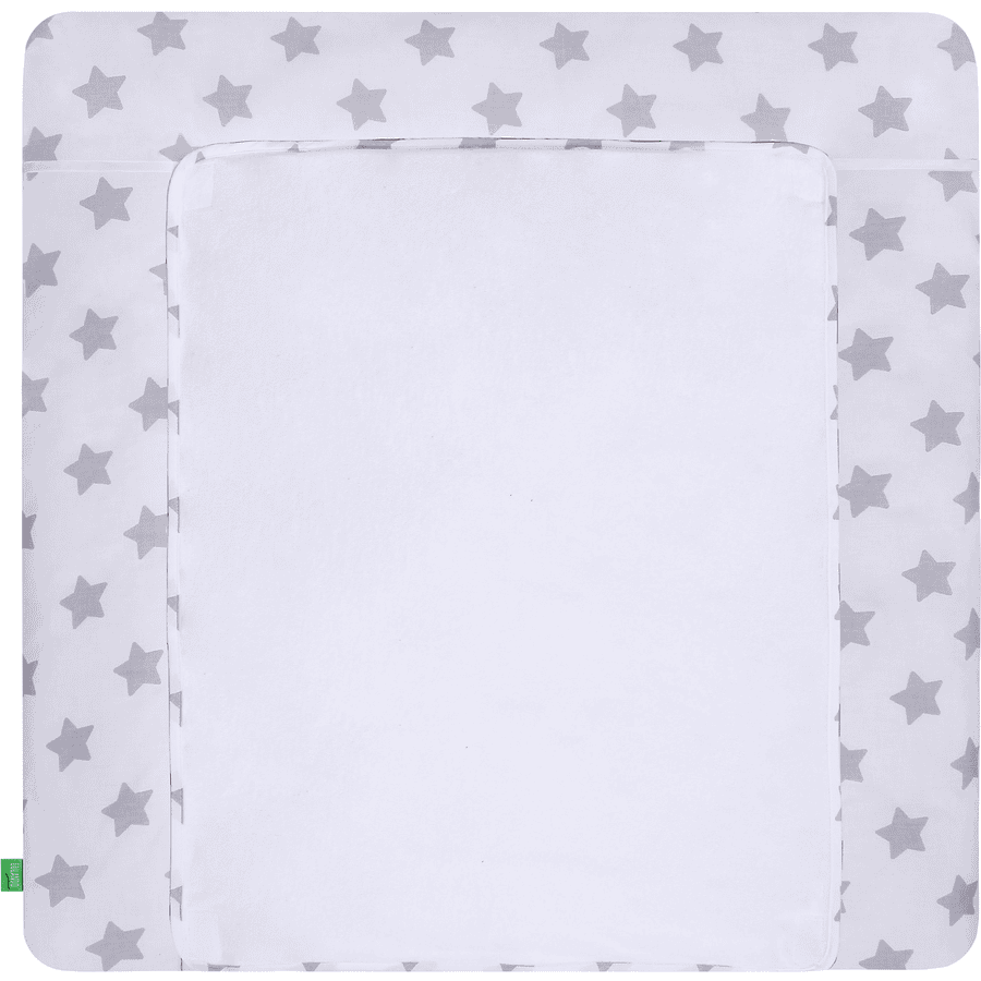 LULANDO Aankleedkussen met 2 hoezen sterren wit 76 x 76 cm

