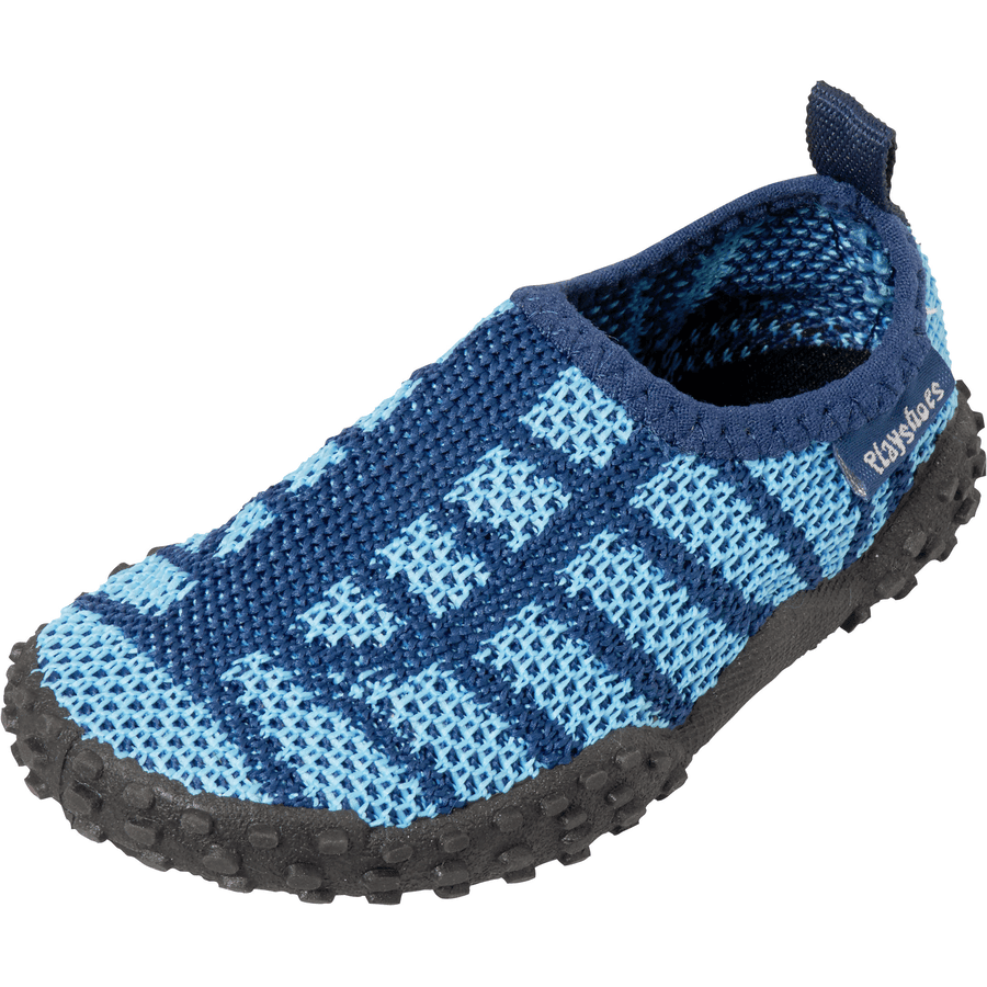 Playshoes  gebreide aquaschoen marine / lichtblauw