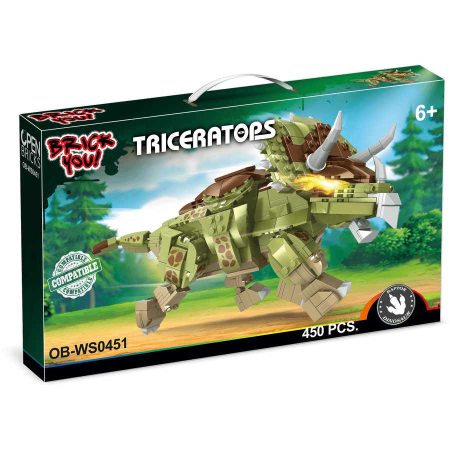 Öppna tegelstenar Triceratops