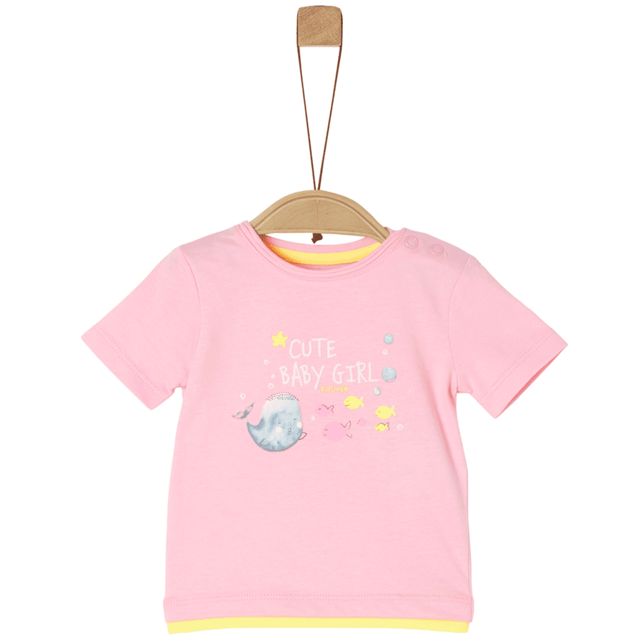 s. Oliv r T-shirt rosa / gul