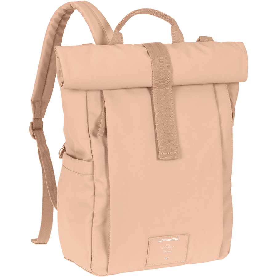 LÄSSIG Plecak na zmianę Rolltop Up Backpack peach różowy