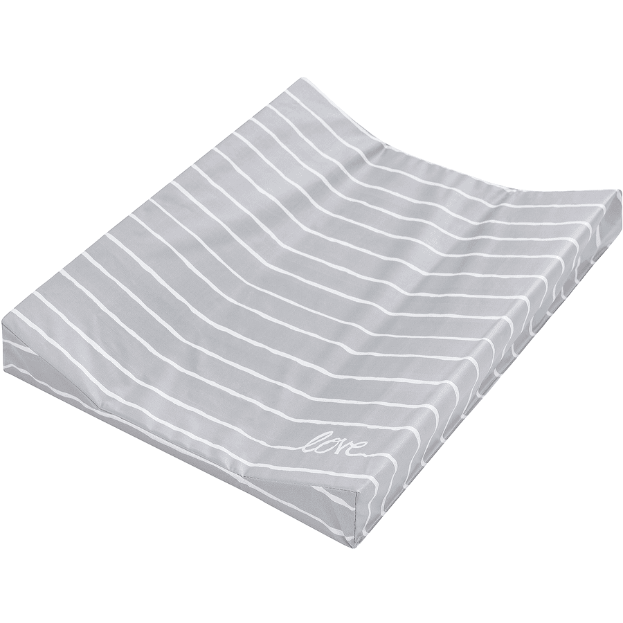 JULIUS ZÖLLNER Matelas à langer 2 bordures rayures gris 50x65 cm