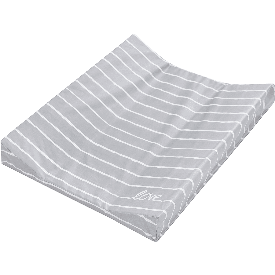 JULIUS ZÖLLNER Wickelauflage 2-Keil Mulde Folie Grey Stripes 50 x 65 cm 