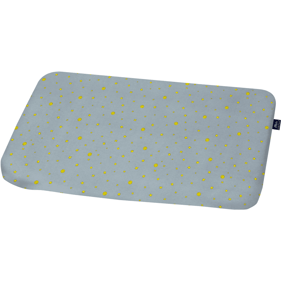 Alvi® Matelas à langer housse tissu Le Petit Prince gris 70x85 cm