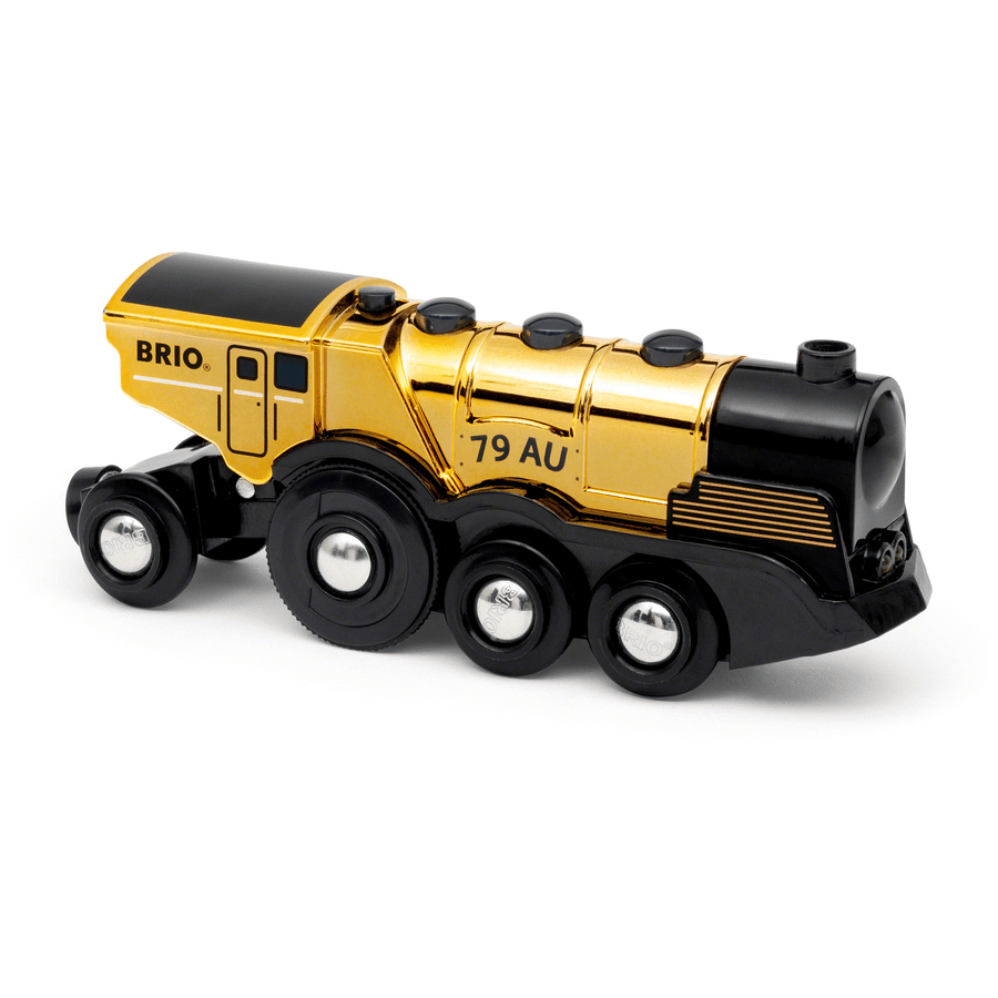BRIO® WORLD Figurine locomotive dorée à piles sons lumières 33630