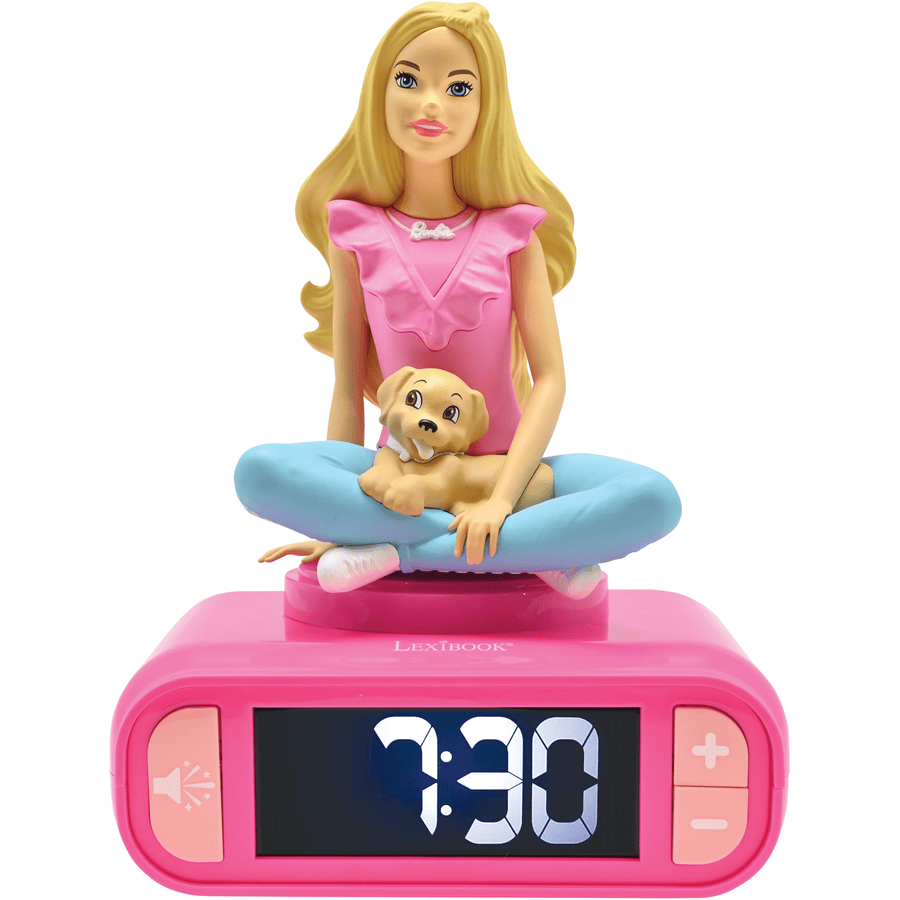 LEXIBOOK Réveil numérique veilleuse lumineuse Barbie 3D effets sonores
