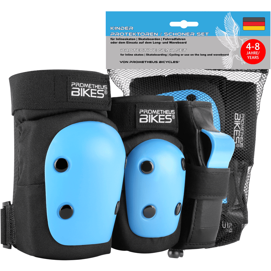 PROMETHEUS BICYCLES® Protektoren Schoner Set 6 in 1 blau