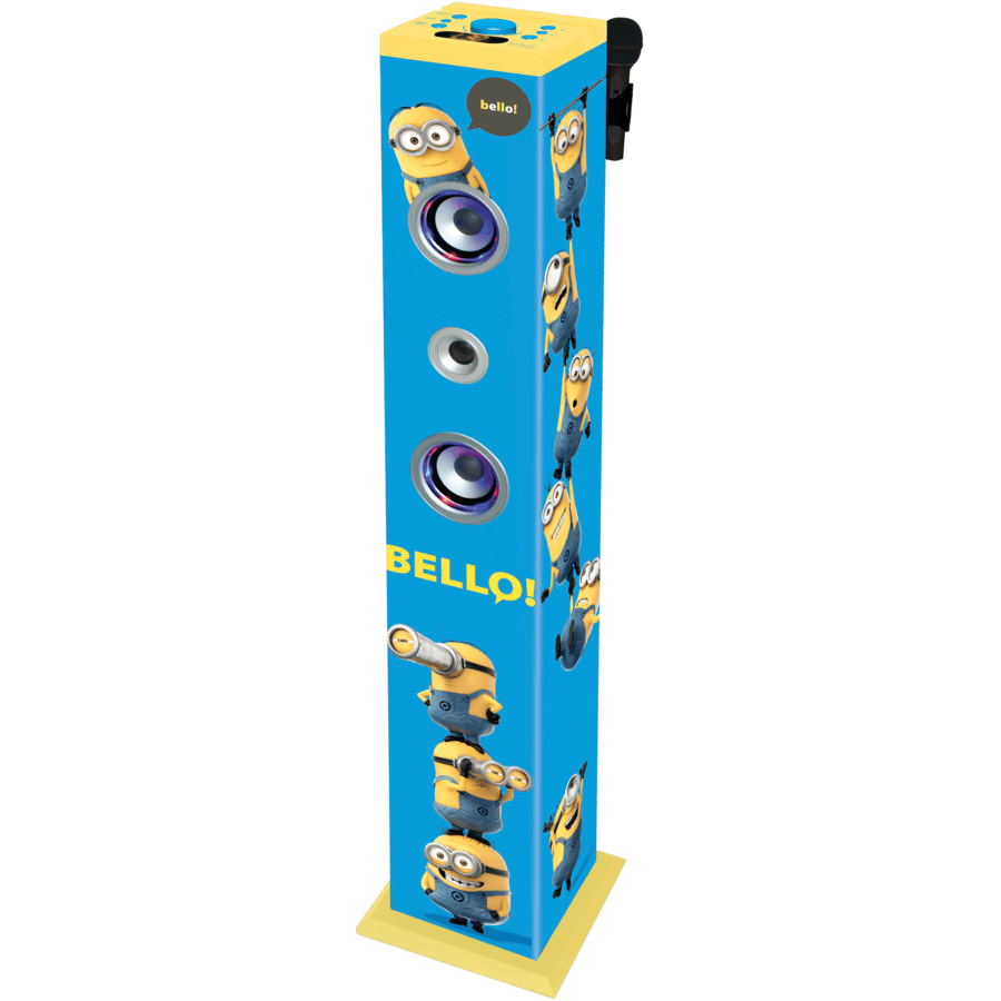 LEXIBOOK Minions Leistungsstarker Sound & Light Bluetooth® Stand-Lautsprecher mit Mikrofon und Stimmenverzerrer