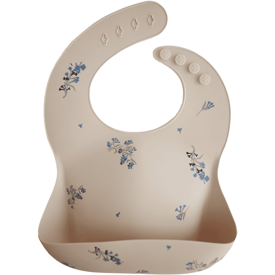 mushie Silikone Bib Lilac Flower 