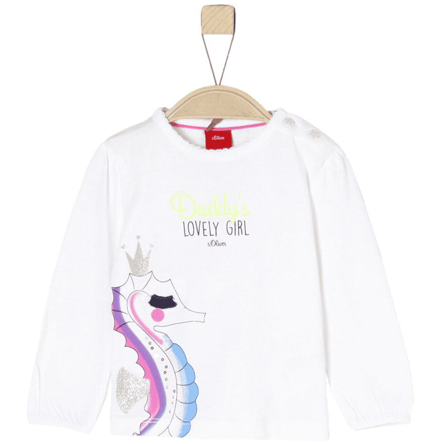 s.Oliver Girl s shirt met lange mouwen wit