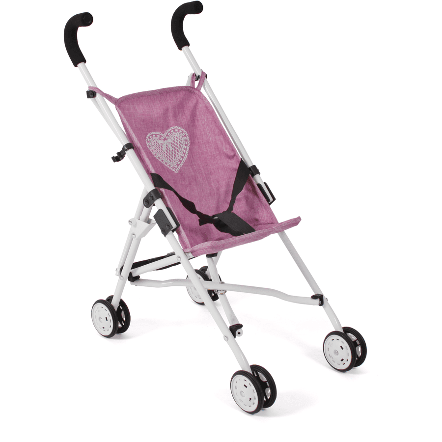BAYER CHIC 2000 Mini Wózek spacerowy dla lalek Jeans pink