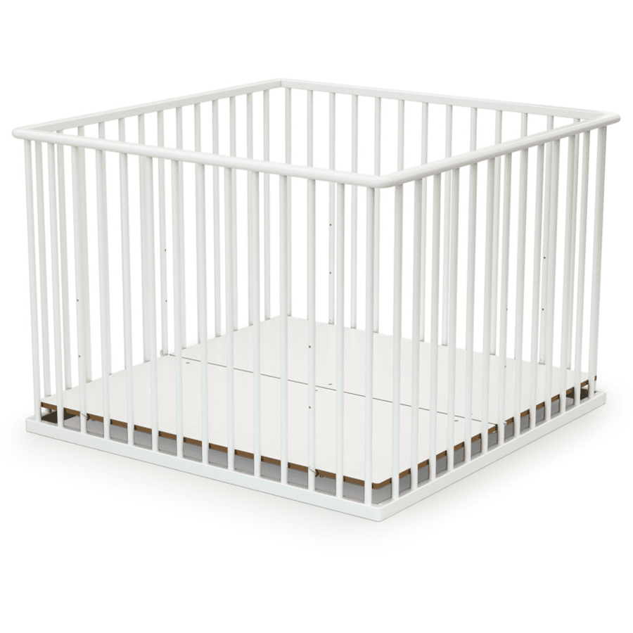WEBABY Leikkikehä 100 x 100 cm pyökki valkoinen
