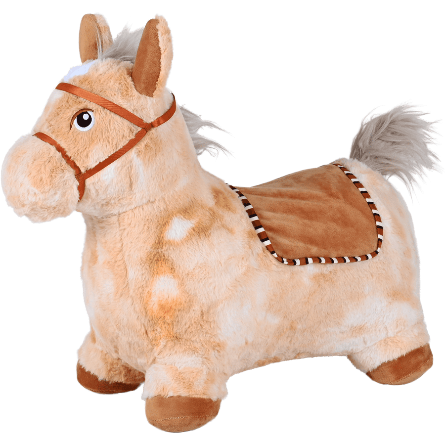 knorr toys® Caballito hinchable, beige incl. bomba de aire 