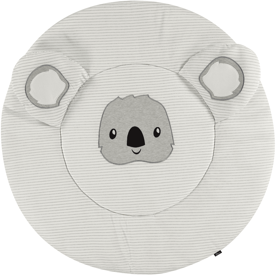 Alvi® Krabbeldecke rund 3D Ringlets Koala gray Ø100cm