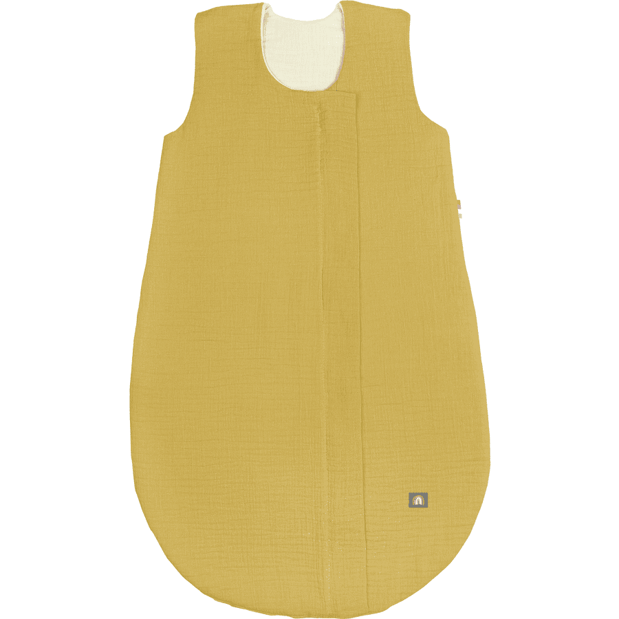 odenwälder Saco de dormir de verano de muselina mostaza 70 cm - 90 cm