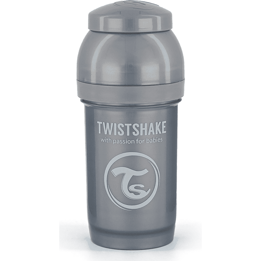 Twistshake Babyflasche Anti-Kolik ab 0 Monate 180 ml, Pearl Grey