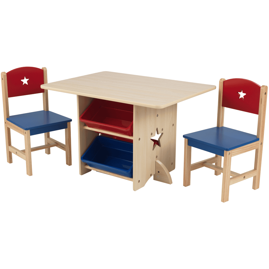 KidKraft® Ensemble table chaise Étoiles bois naturel 26912