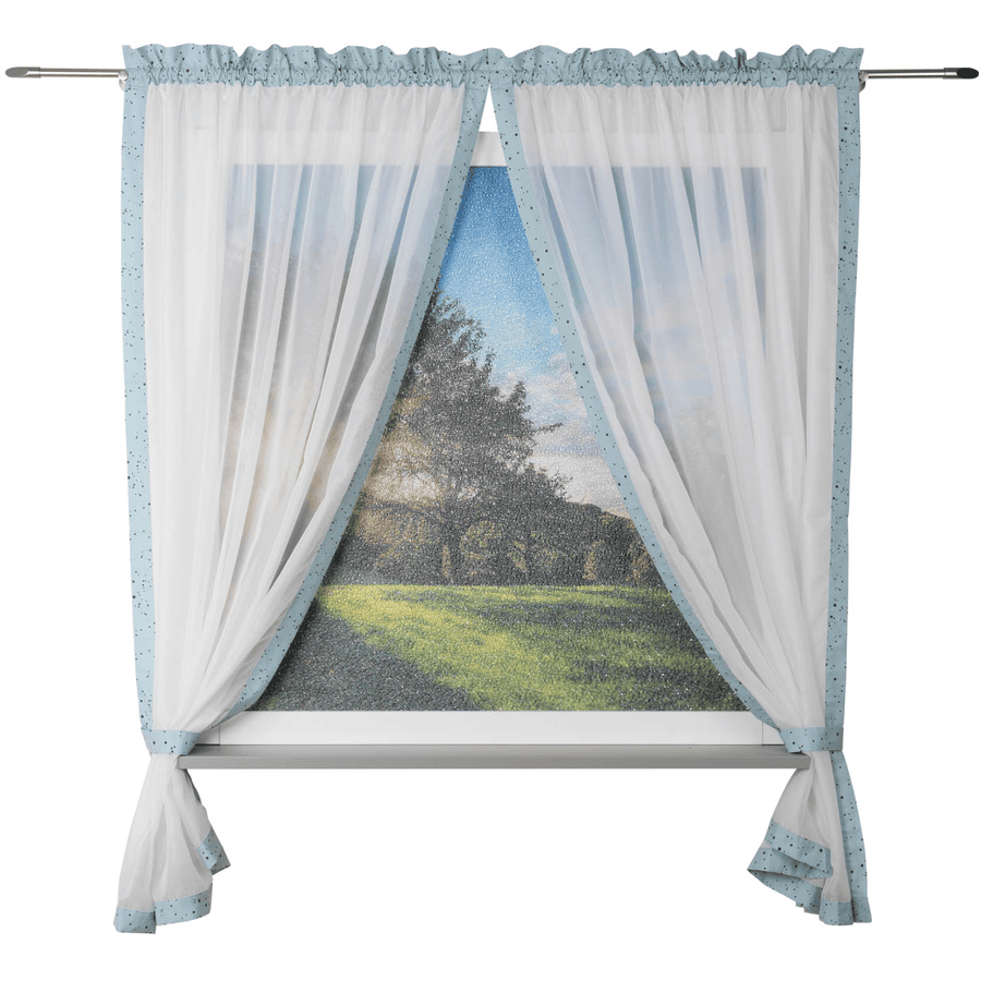 Be Be Be 's Collection Curtain Loop Scarf 2 st 3D Butterfly Mint 100x170 cm