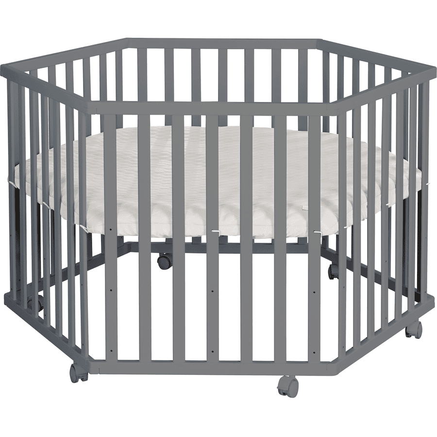 roba Playpen Luxe esagonale trapuntato grigio antracite