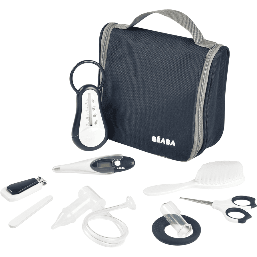 BEABA  ® Neceser de viaje para bebé con 9 accesorios azul oscuro