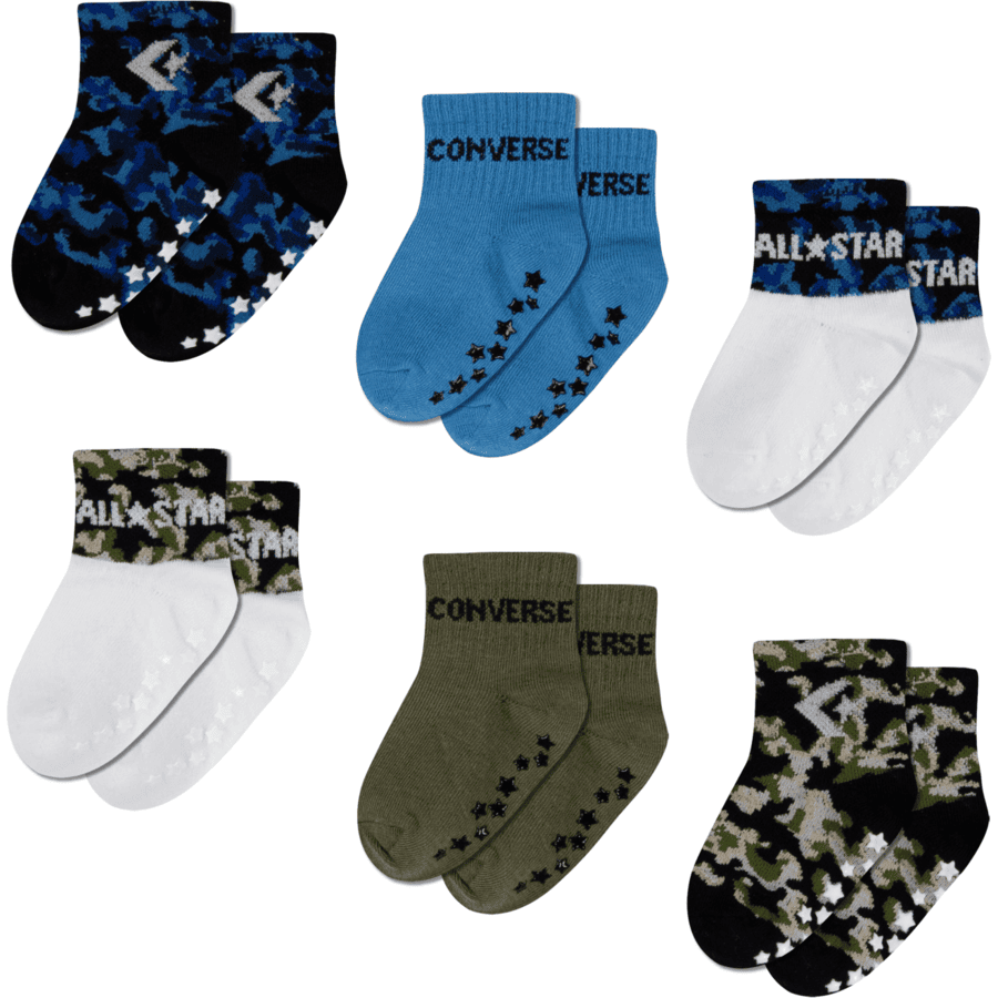 Converse Set van 6 sokken Camouflage 