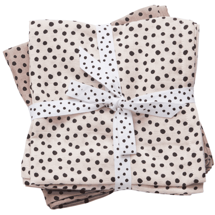 Done by Deer ™ Panni per rigurgito Happy dots, polvere, 2 pezzi