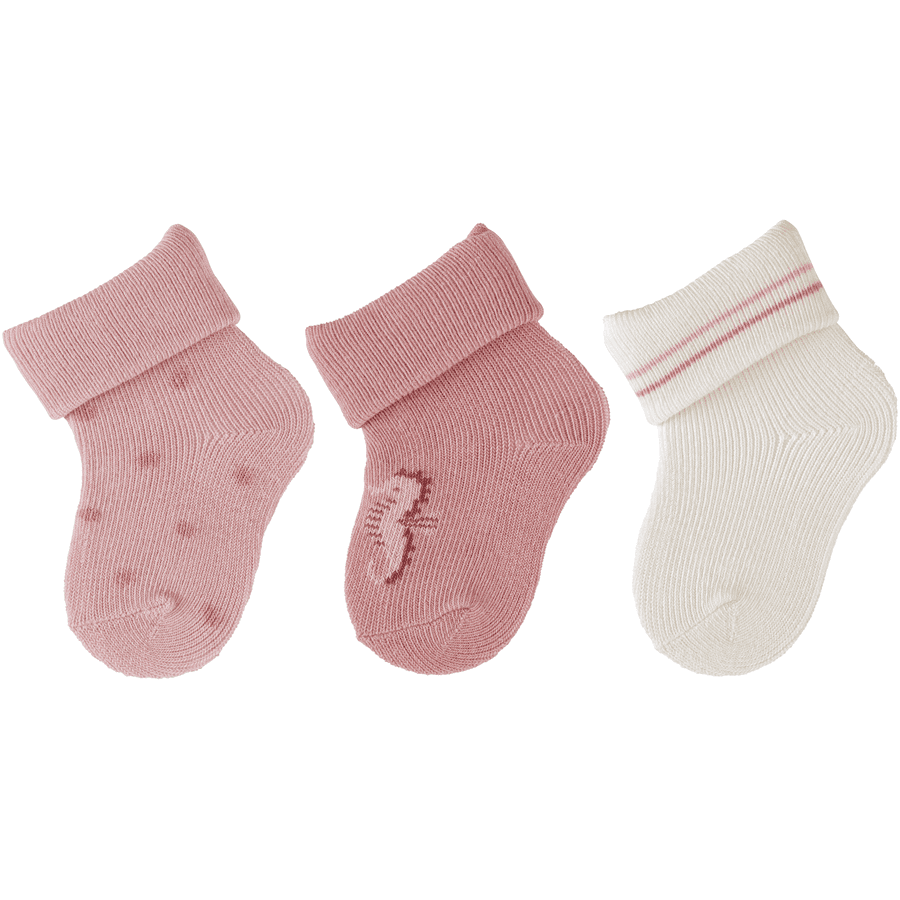Sterntaler Ensimmäiset sukat 3-pack merihevonen ecru värinen 