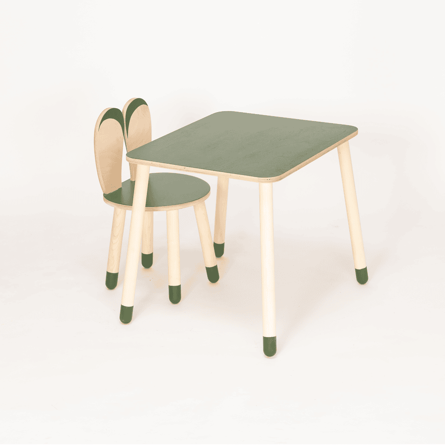 Family-SCL Tafel & Stoel Bunny kaki/natuur