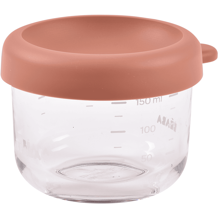 BEABA® porsjonsbeholder laget av glass, terrakotta