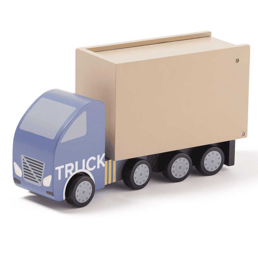 Kids Concept® Camion enfant semi-remorque Aiden bleu bois