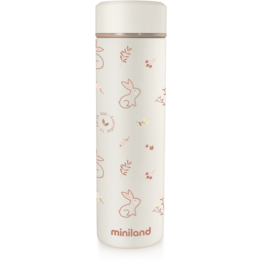 miniland natuurlijke thermo Thermo s-fles beige / orange 450 ml 