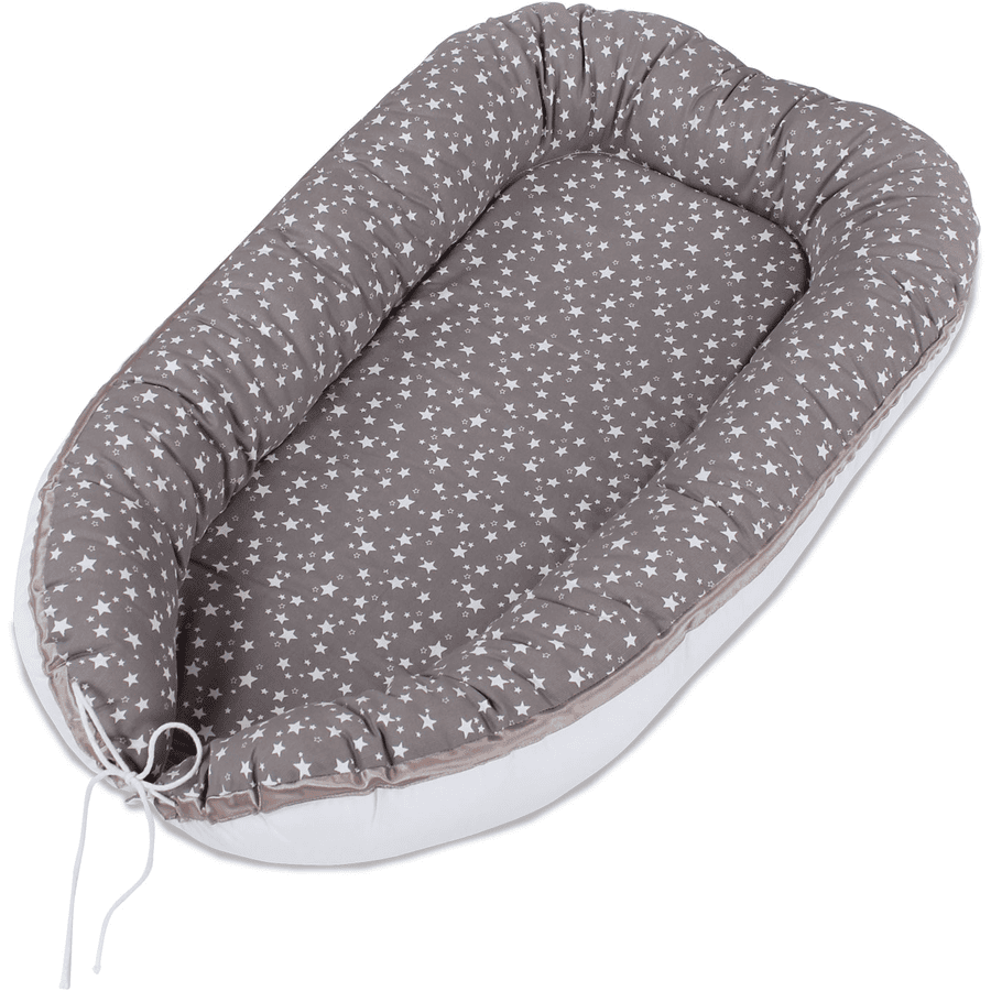 babybay ® Cuddle Nest taupe stjerner hvit