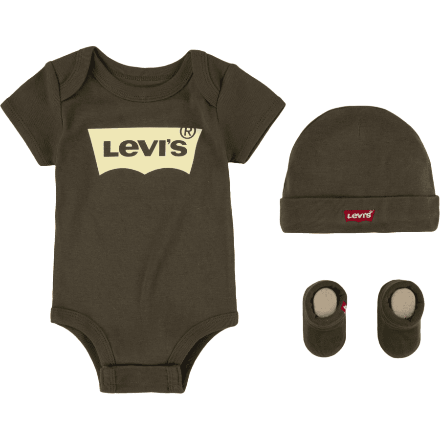 Levi's®Sæt body med hætte og sko olivengrøn 0-6 måneder