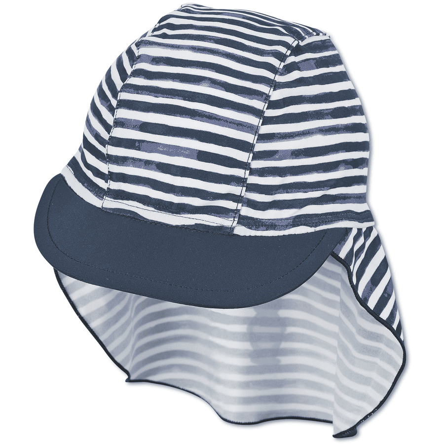 Sterntaler Peaked cap med nakkebeskyttelse S barnepadde marine