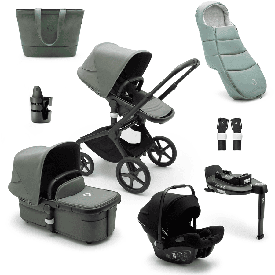 bugaboo Cochecito combi Fox 5 Starter Set Black / Forest Green 