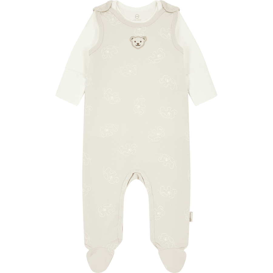 Steiff silver Romper set růžový