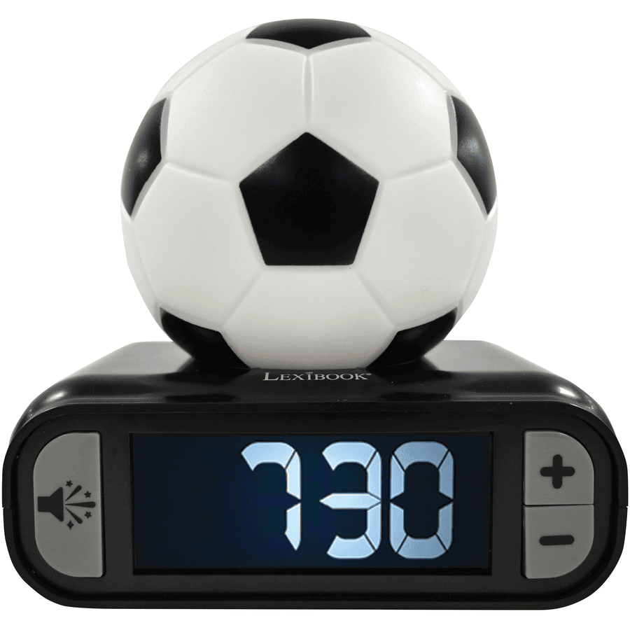 LEXIBOOK Fussball Wecker mit 3D Nachtlicht-Figur 
