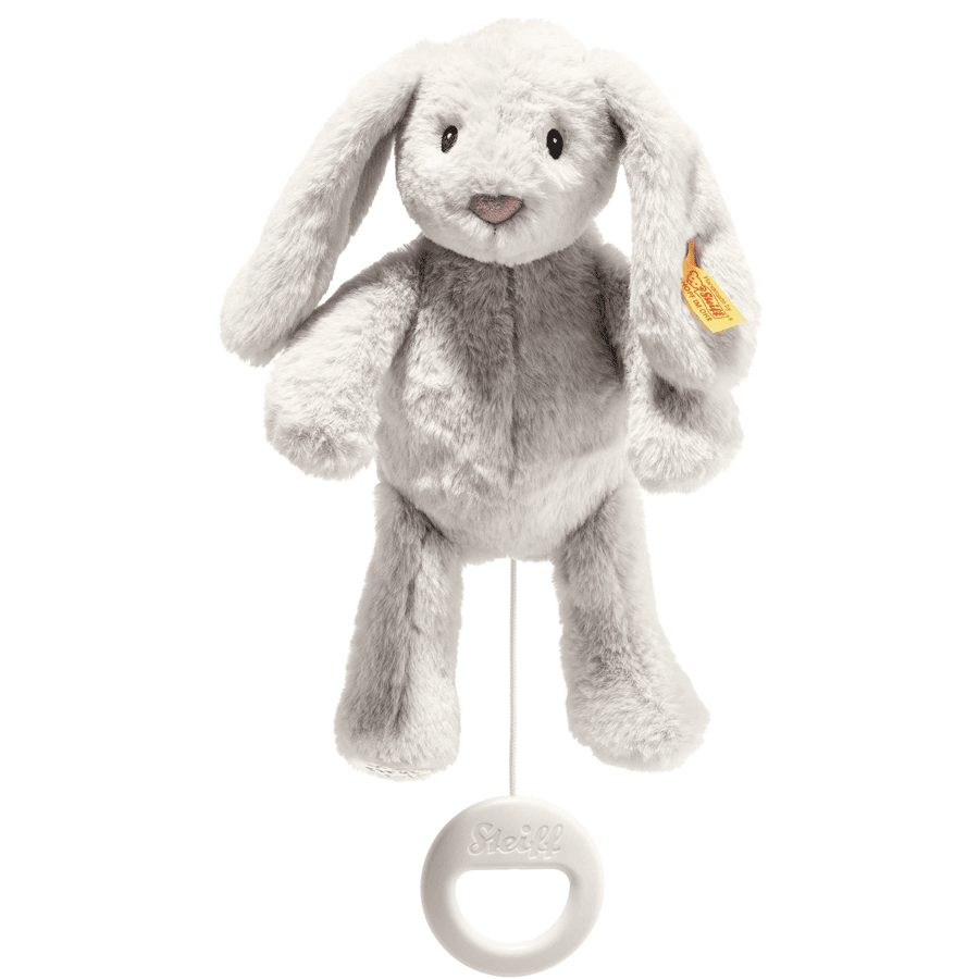 Steiff Pozytywka Hoppie Bunny jasnoszara, 26 cm