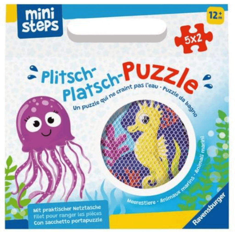 Ravensburger ministeps® splash-splash palapeli merieläimet