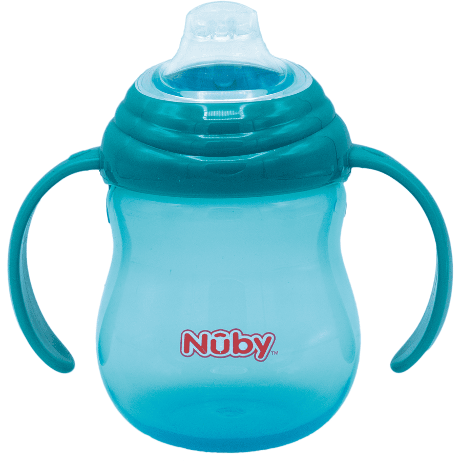 No-Spill Kubek ze słomką do picia Nûby 270 ml od 6 miesięcy w kolorze aqua
