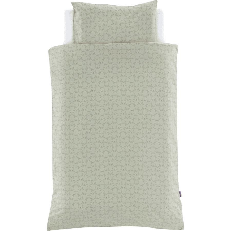 Träumeland Ropa de cama  jersey conejo verde 100 x 135 cm