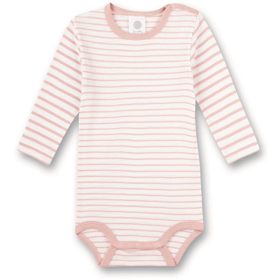 Sanetta Body grigio a strisce rosa