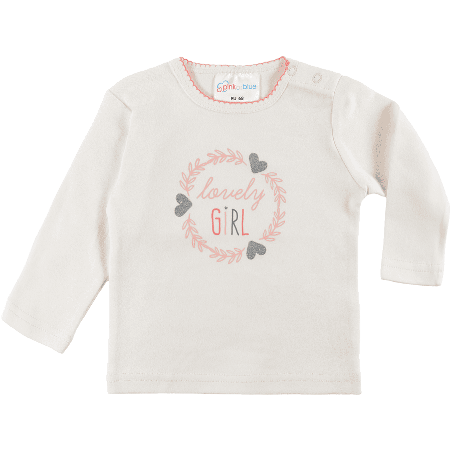 pink or blue Langarmshirt Feather offwhite