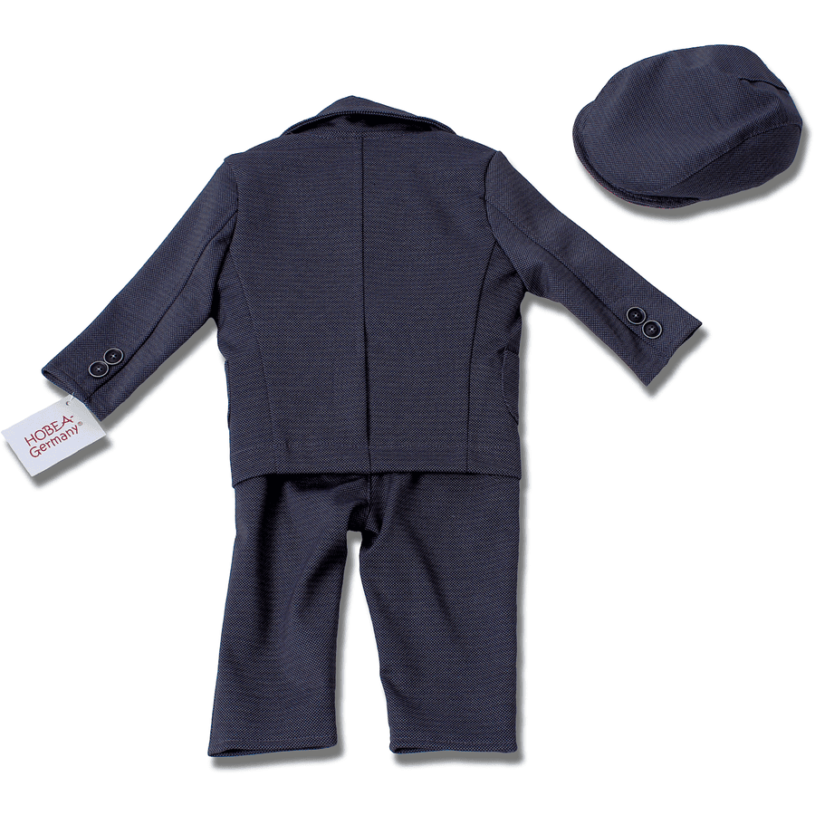 HOBEA Costume de baptême enfant Elias 5 pièces gris foncé