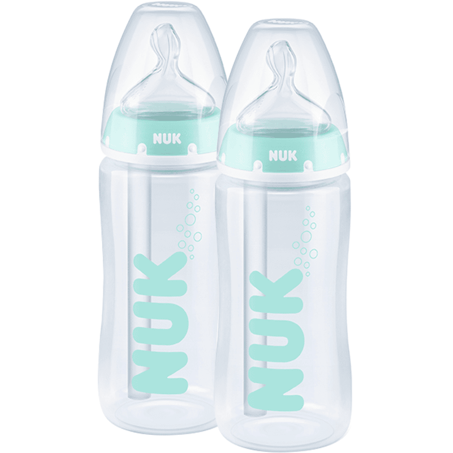 NUK Babyflasche Anti-Colic Professional, 300 ml, Temperature Control im Doppelpack