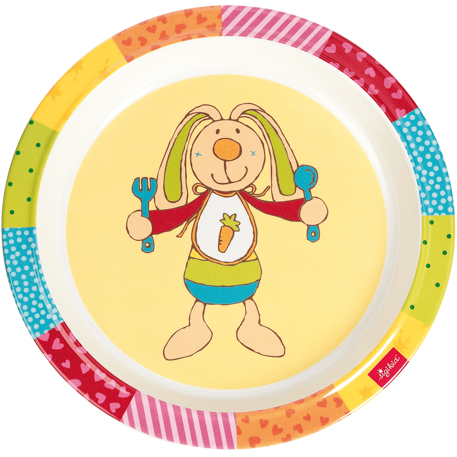 SIGIKID Melaminový talířek - Rainbow Rabbit