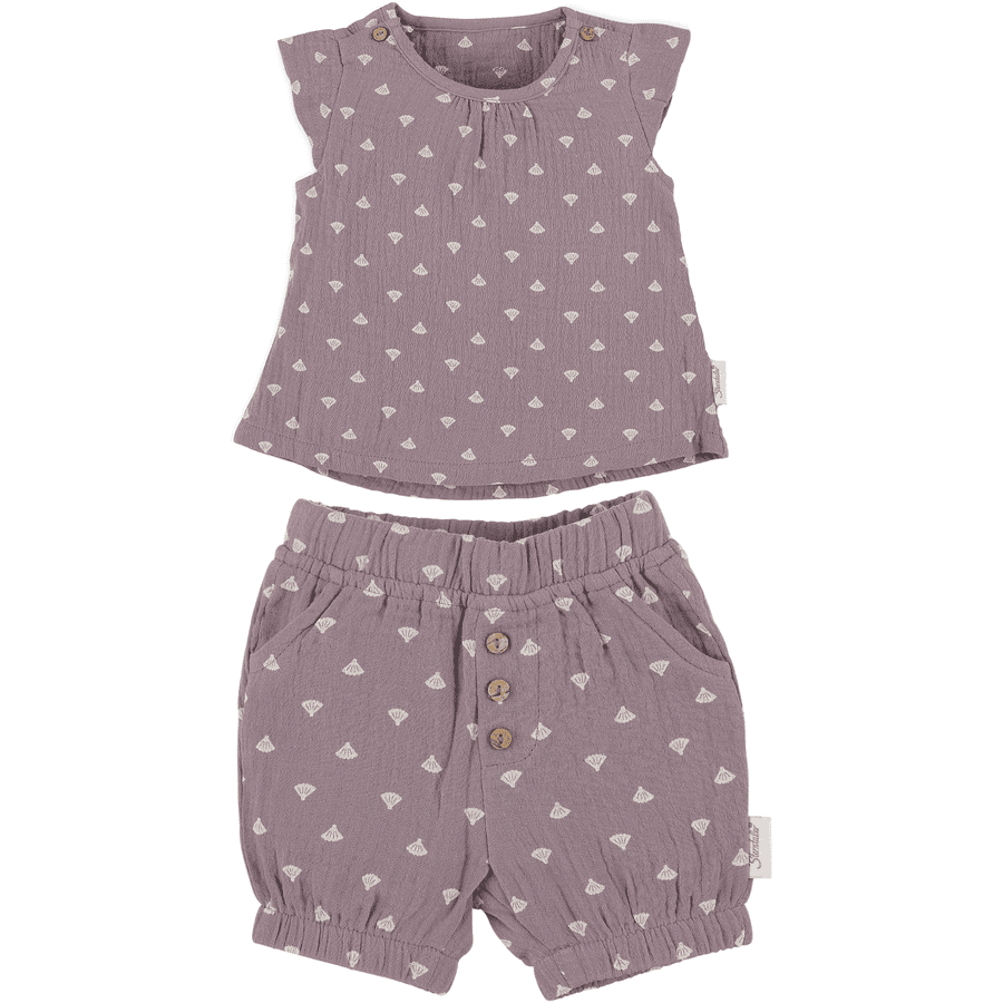 Sterntaler Set skjorte+shorts skall lilla