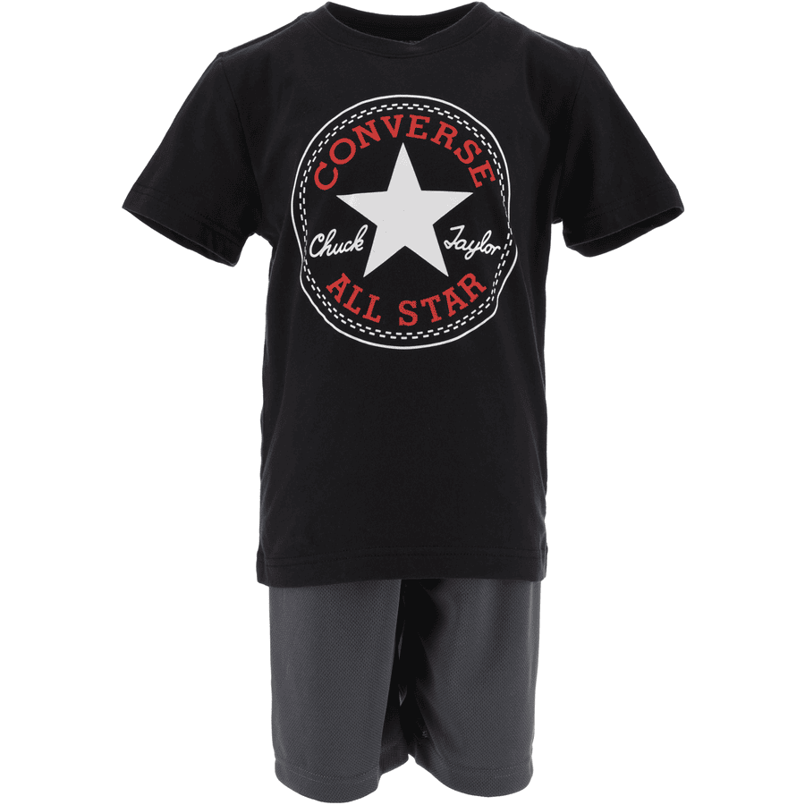 Converse Set T-Shirt und kurze Hose schwarz/grau
